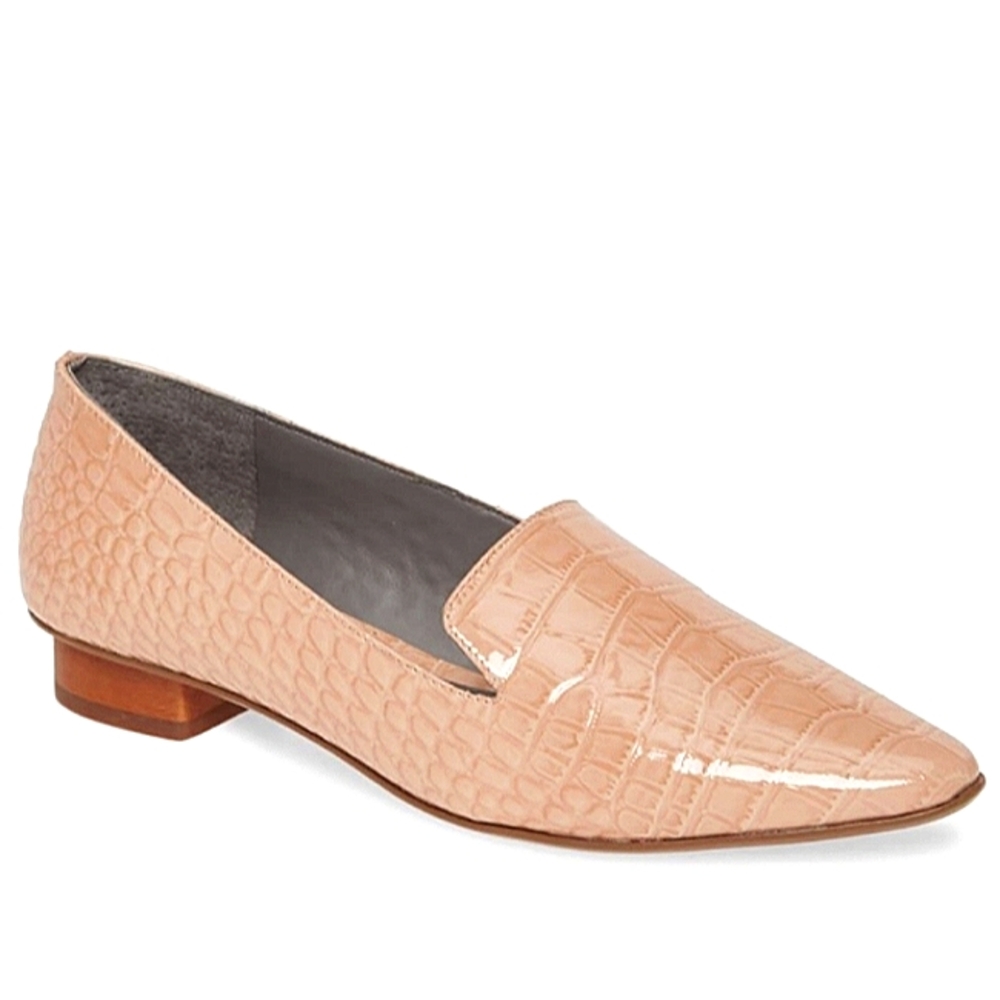 New w/Box Vince Camuto Kikie Genuine Leather Croc Embossed Slip-On Loafers - Picture 5 of 5